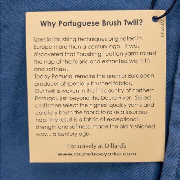 Soft Twill Work Shirt Relaxed Fit Men's Large Outdoor Comfort Roundtree & Yorke - Picture 7 of 14